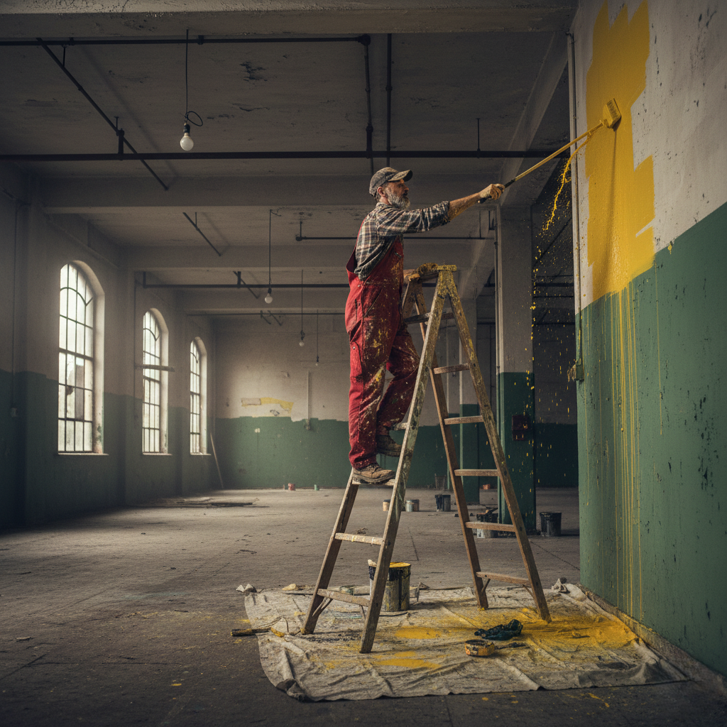 Peintre professionnel à Casablanca effectuant des travaux de peinture intérieure