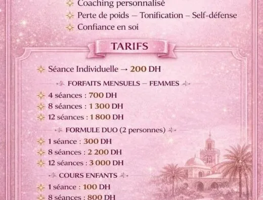 Coaching à domicile<div class="listing-provider-name">FitGirls Marrakech</div>