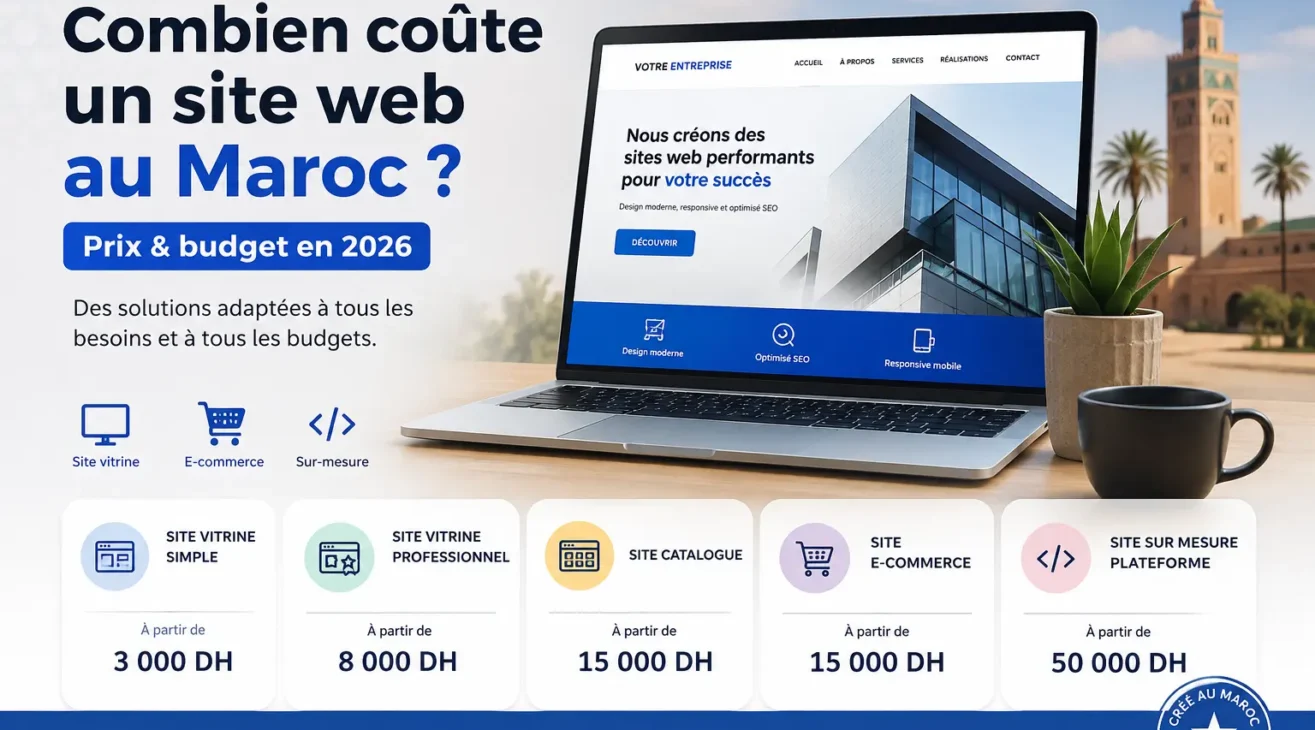 Combien coûte un site web au Maroc en 2026 ? Prix et budget à prévoir