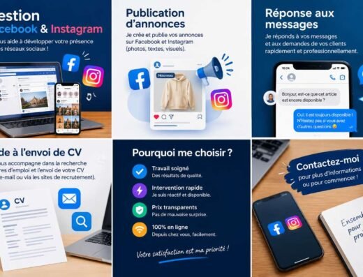 Gestion Facebook et Instagram et aide à l’envoi de CV<div class="listing-provider-name">Mohammed Moussi</div>
