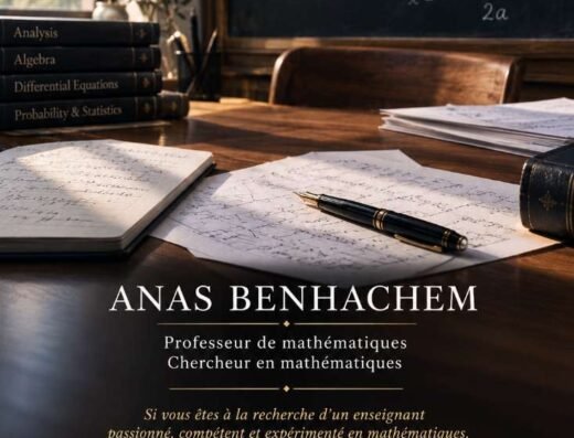 Professeur de mathématiques et doctorant-chercheur en mathématiques appliquées – Cours particuliers et soutien scolaire du collège au supérieur<div class="listing-provider-name">Anas Benhachem</div>